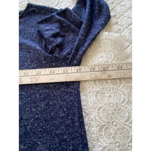 Old Navy Swing Dress Blue Heather Knit Long Sleeve Knee Length Size Small - Picture 8 of 9